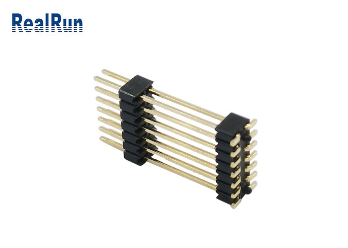 PA6T de mannelijke Schakelaar Gouden Tin Plating van Pin Header Connector Dual 7P SMT