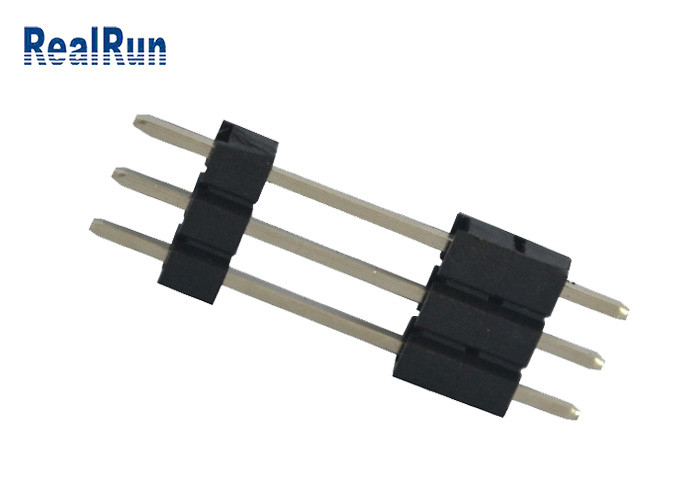 PA6T messingspcb Pin Header 3 Speld 3A de Kopbalschakelaar van de 180 Graad Rechte Enige Rij