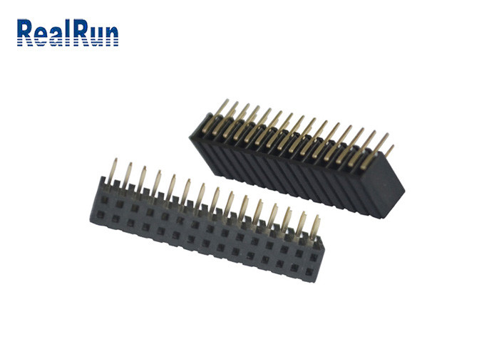 Rechte hoektype Vrouwelijke Dubbele Rij 30 van Pin Header Connector ISO9001 PA6T Positie