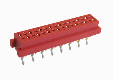 Van de de Isolatieverplaatsing van PBT Rode Schakelaar 16 Speld Vrouwelijke Kopbal 2.54mm Hoogte